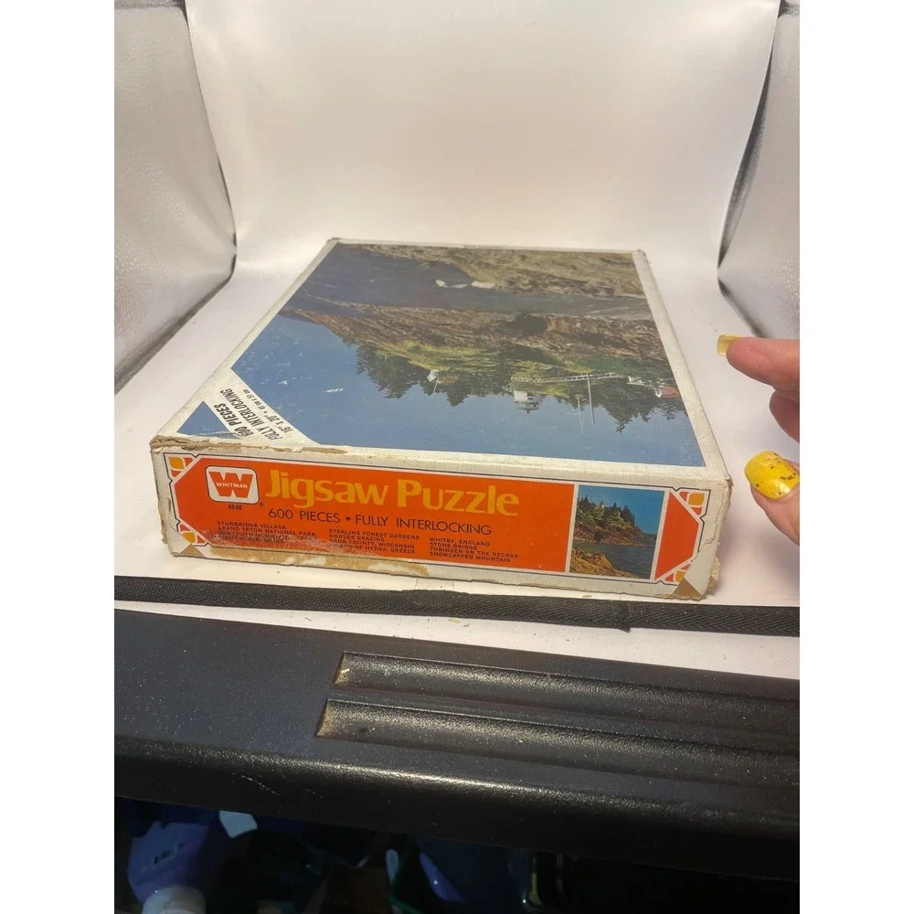 Vtg Whitman Puzzle 600 pieces lighthouse Maine 16x 20
